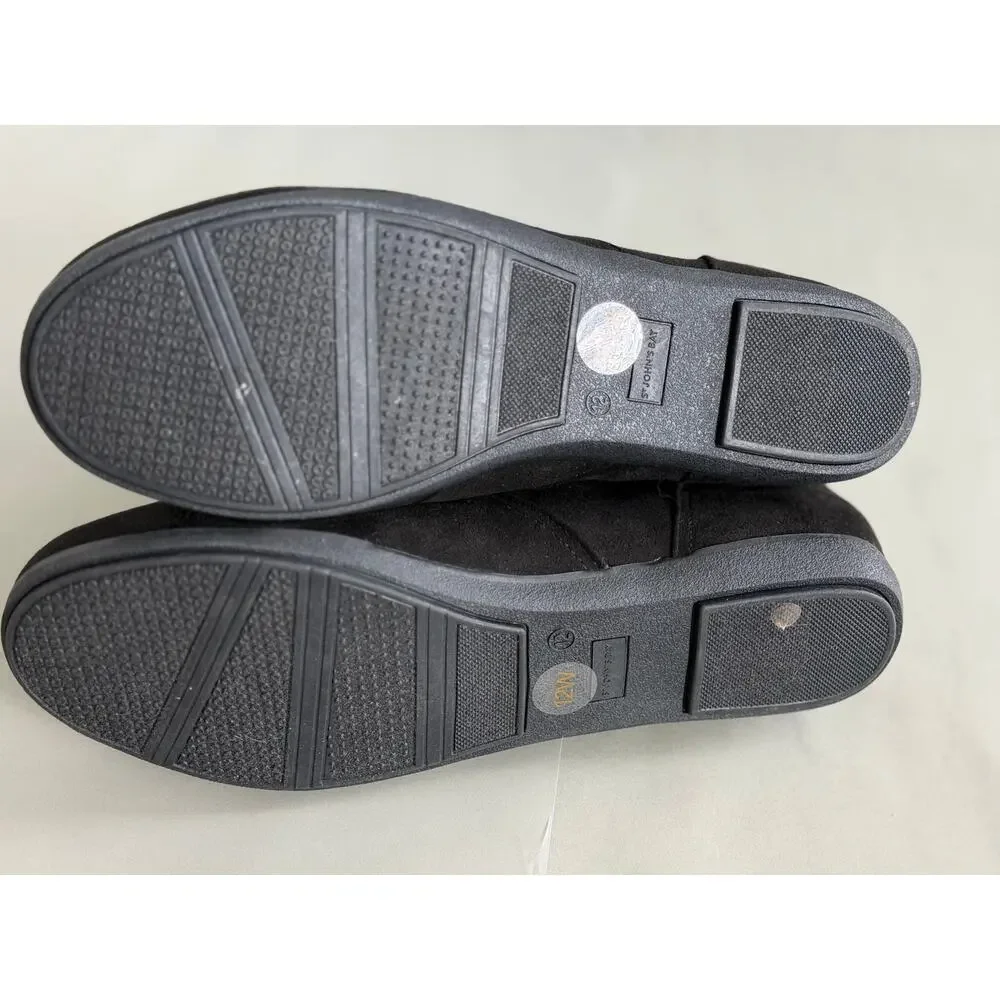 NEW! 12W St. John's Bay Kyle Womens Flat Heel Slouch Boots Black